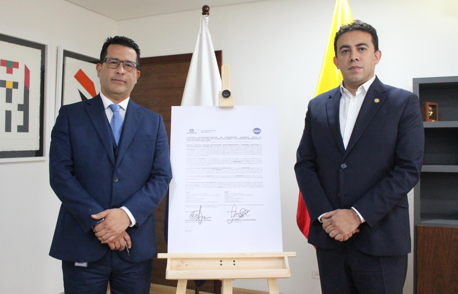 Registraduría Nacional y UIAF Registraduría Nacional y UIAF firman convenio