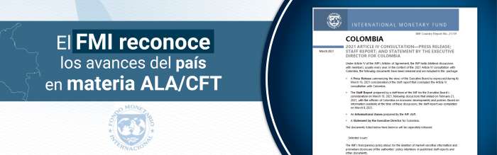 El FMI / ALA/CFT FMI reconoce los avances del país en materia ALA/CFT