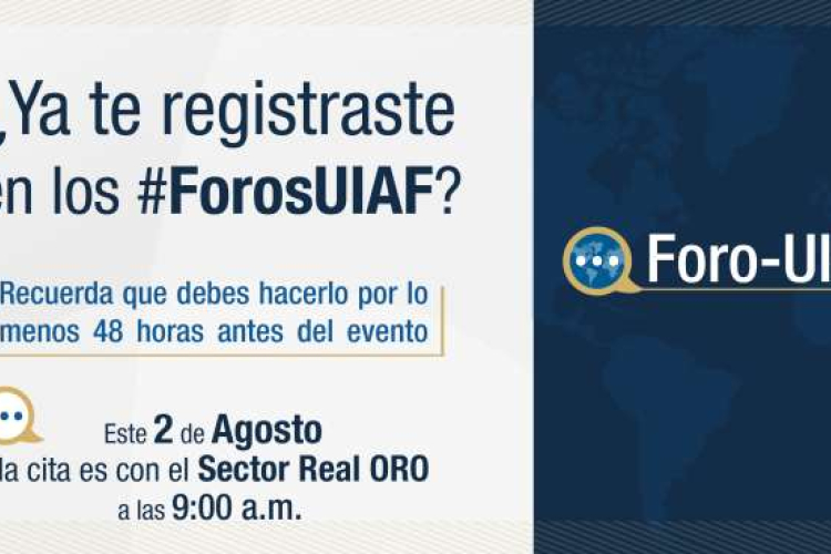 UIAF realizará foro virtual con sector real oro