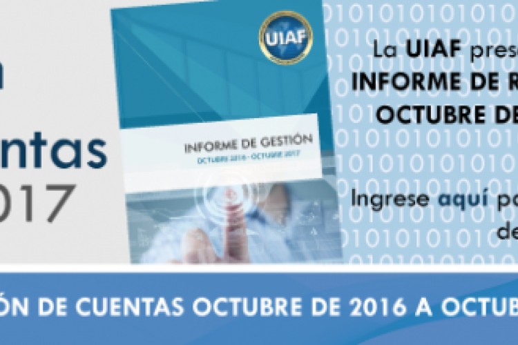 Rendición de Cuentas UIAF 2016 - 2017